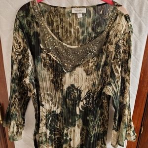 Womens 2x Dressbarn beaded top